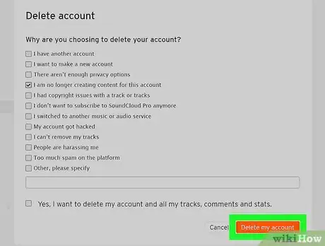 Image titled Delete a Soundcloud Account Step 7