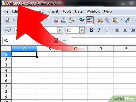 Image titled Learn Spreadsheet Basics with OpenOffice.org Calc Step 1Bullet1