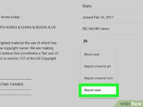 Image titled Report a Channel on YouTube Step 6