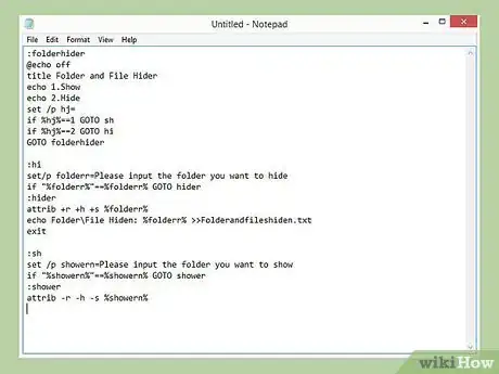 Image titled Hide Files and Folders Using Batch Files Step 2