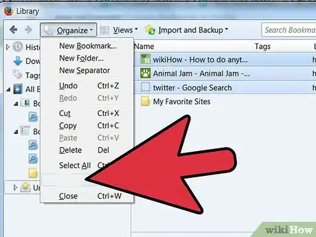 Image titled Organize Bookmarks in Firefox Step 7