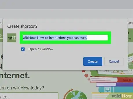 Image titled Put a Shortcut to a Website on Your Desktop Step 10