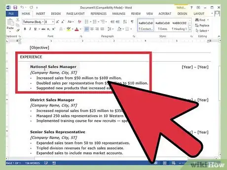 Image titled Create a Resume in Microsoft Word Step 16