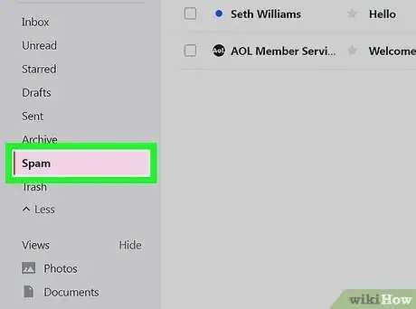 Image titled Unmark an Email as Spam in AOL Step 2