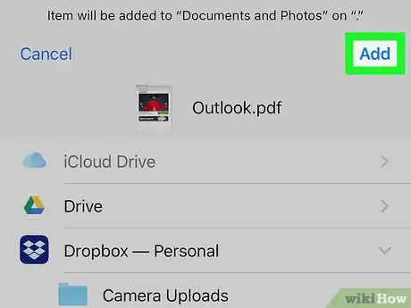 Image titled Save Outlook Emails on iPhone or iPad Step 9