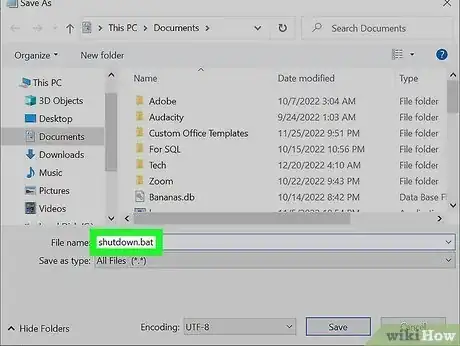 Image titled Shut Down a Computer Using Notepad Step 7