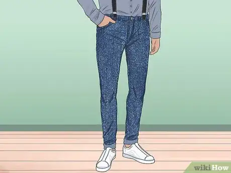 Image titled Wear Suspenders with Jeans Step 1