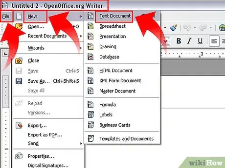 Image titled Use OpenOffice.org Writer Step 2Bullet2