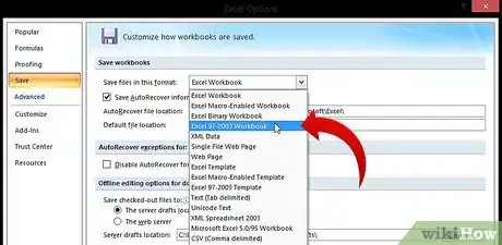 Image titled Change the Default File Extension from .Xlsx to .Xls on Microsoft Excel 2007 Step 4