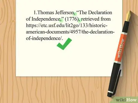 Image titled Cite the Declaration of Independence Step 12