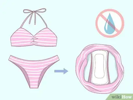 Image titled Swim on Your Period with a Pad Step 1