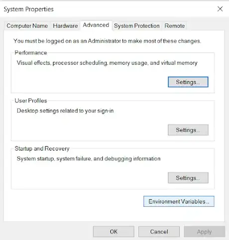 Image titled Change the Path Environment Variable Method2 Step4.png