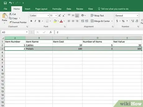 Image titled Create an Inventory List in Excel Step 18