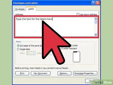 Image titled Create Labels Using Microsoft Word 2007 Step 4