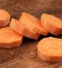 Cut Sweet Potatoes