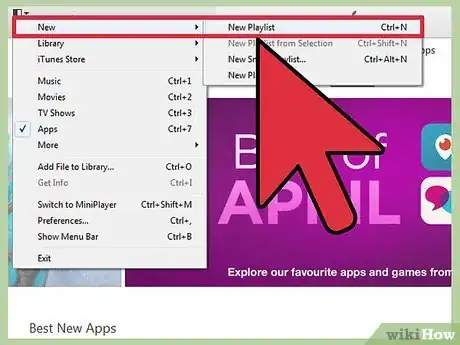 Image titled Make a Playlist in iTunes Step 2