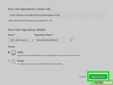 Image titled Import a Repository on Github Step 7