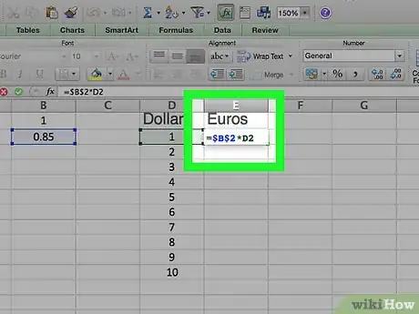 Image titled Create a Currency Converter With Microsoft Excel Step 8