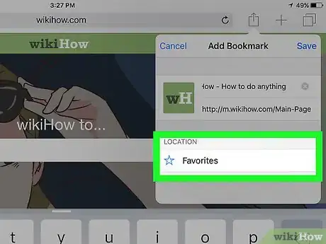 Image titled Add a Bookmark in Safari Step 6