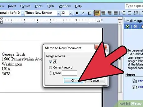 Image titled Mail Merge Address Labels Using Excel and Word Step 13