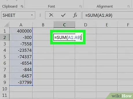 Image titled Subtract in Excel Step 26