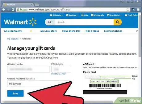 Image titled Add a New Gift Card to Your Walmart Website Account Step 7