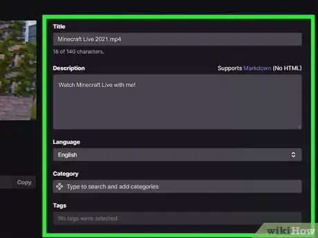 Image titled Upload a Video to Twitch Step 9