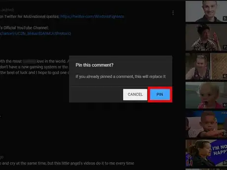 Image titled Pin a YouTube Comment b