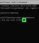 Create and Delete Files and Directories from Windows Command Prompt