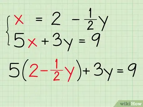 Image titled Solve Systems of Algebraic Equations Containing Two Variables Step 3