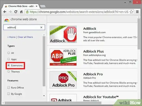 Image titled Install Adblock on Google Chrome (Ubuntu) Step 4