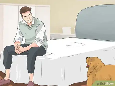 Image titled Encourage Your Dog to Sleep in Your Bed Step 1