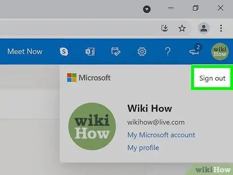Image titled Log Out of Hotmail Step 9