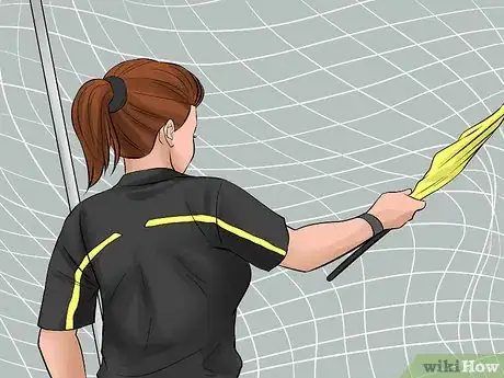 Image titled Signal and Position Yourself As an Assistant Referee in Soccer Step 4