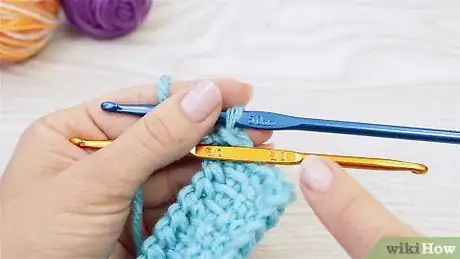 Image titled Stop Tunisian Crochet from Curling Step 3