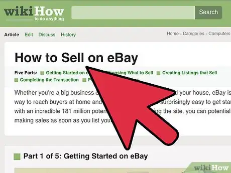 Image titled Set up a Drop Ship Business on eBay Step 1