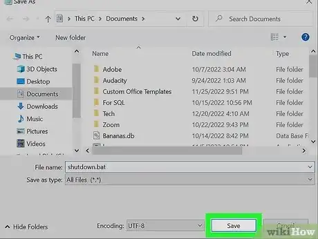 Image titled Shut Down a Computer Using Notepad Step 8
