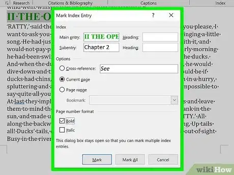 Image titled Create an Index in Word Step 10