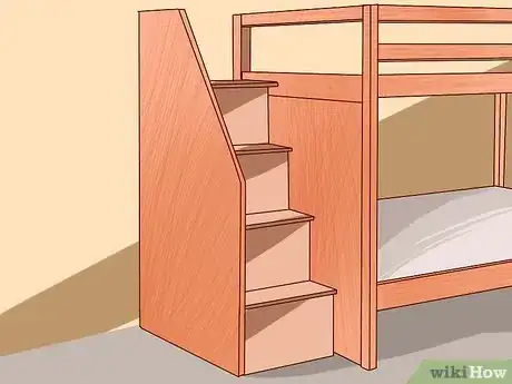 Image titled Get Up to the Top Bunk of a Bunk Bed Step 6