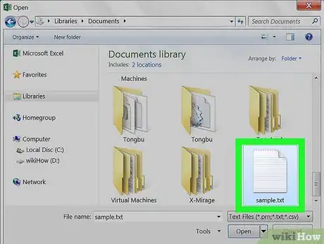 Image titled Convert Notepad to Excel Step 4
