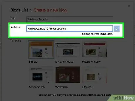 Image titled Start a Blog on Blogger Step 6