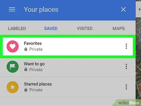 Image titled Remove Saved Places on Google Maps on PC or Mac Step 5