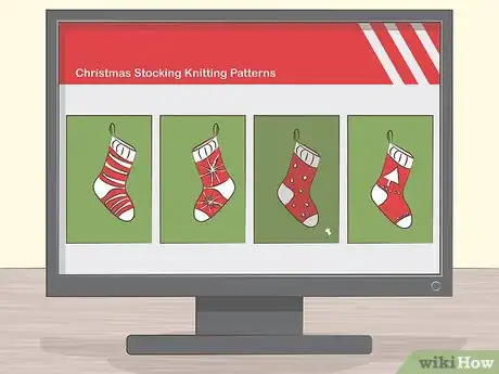 Image titled Knit Christmas Stockings Step 1