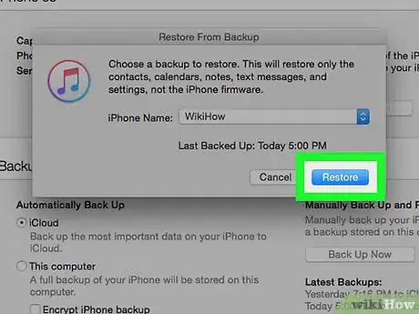 Image titled Back Up an iPhone to iTunes Step 14