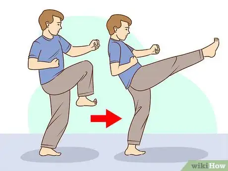 Image titled Use a Front Kick for Self Defense Step 3