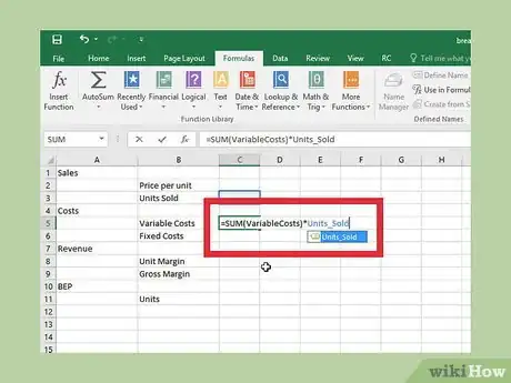 Image titled Do a Break Even Chart in Excel Step 18
