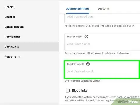 Image titled Block Keywords on YouTube Step 6