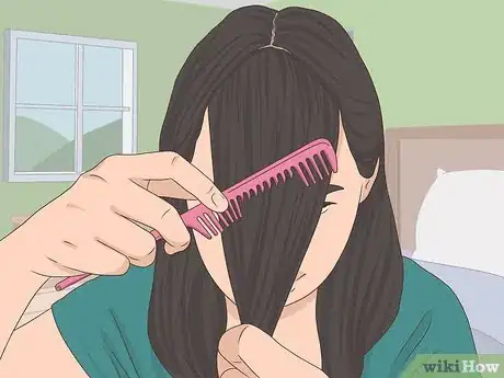 Image titled Cut Triangle Bangs Step 1