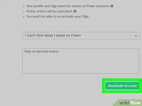 Image titled Delete Fiverr Account Step 6