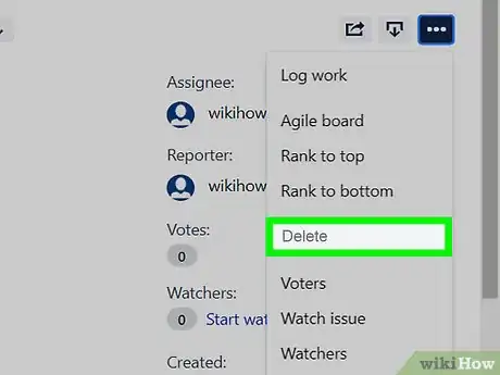 Image titled Delete an Issue in Jira on PC or Mac Step 7